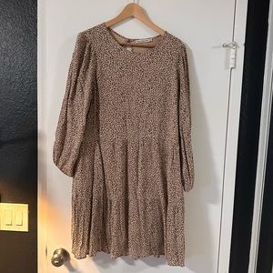 NWT Abercrombie tiered leopard dress